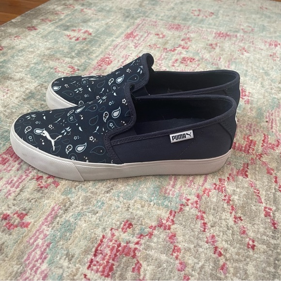 Puma Navy Paisley Sneakers - Picture 4 of 6